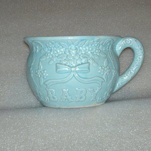 Vintage Rubens porcelain/pottery BABY mug planter